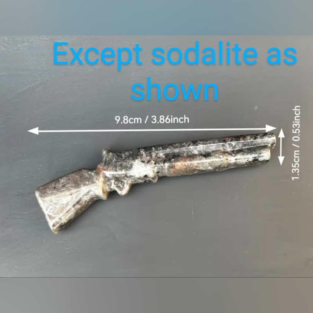 Sodalite Carved Rifle - Picture 2 of 2